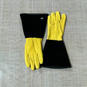 Gold Leaf Tough Touch Leather Gauntlets